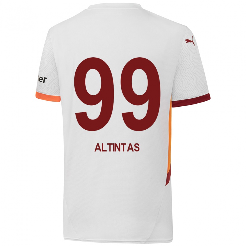 Enfant Maillot Benan Altıntaş #99 Blanc Jaune Rouge Tenues Extérieur 2024/25 T-Shirt Belgique