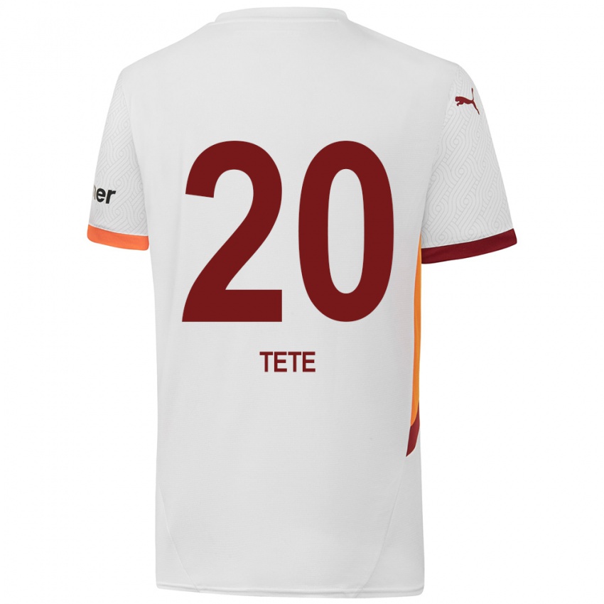 Kinderen Tete #20 Wit Geel Rood Uitshirt Uittenue 2024/25 T-Shirt België