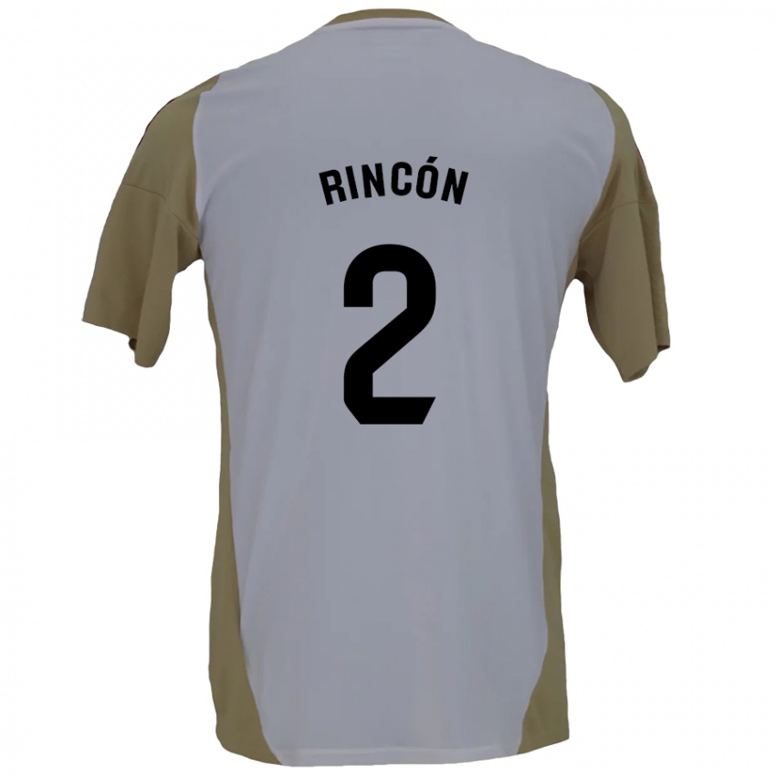 Kinderen Hugo Rincón #2 Bruin Wit Uitshirt Uittenue 2024/25 T-Shirt België