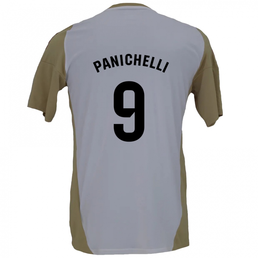 Kinderen Joaquín Panichelli #9 Bruin Wit Uitshirt Uittenue 2024/25 T-Shirt België