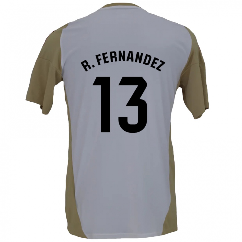 Kinderen Raúl Fernández #13 Bruin Wit Uitshirt Uittenue 2024/25 T-Shirt België