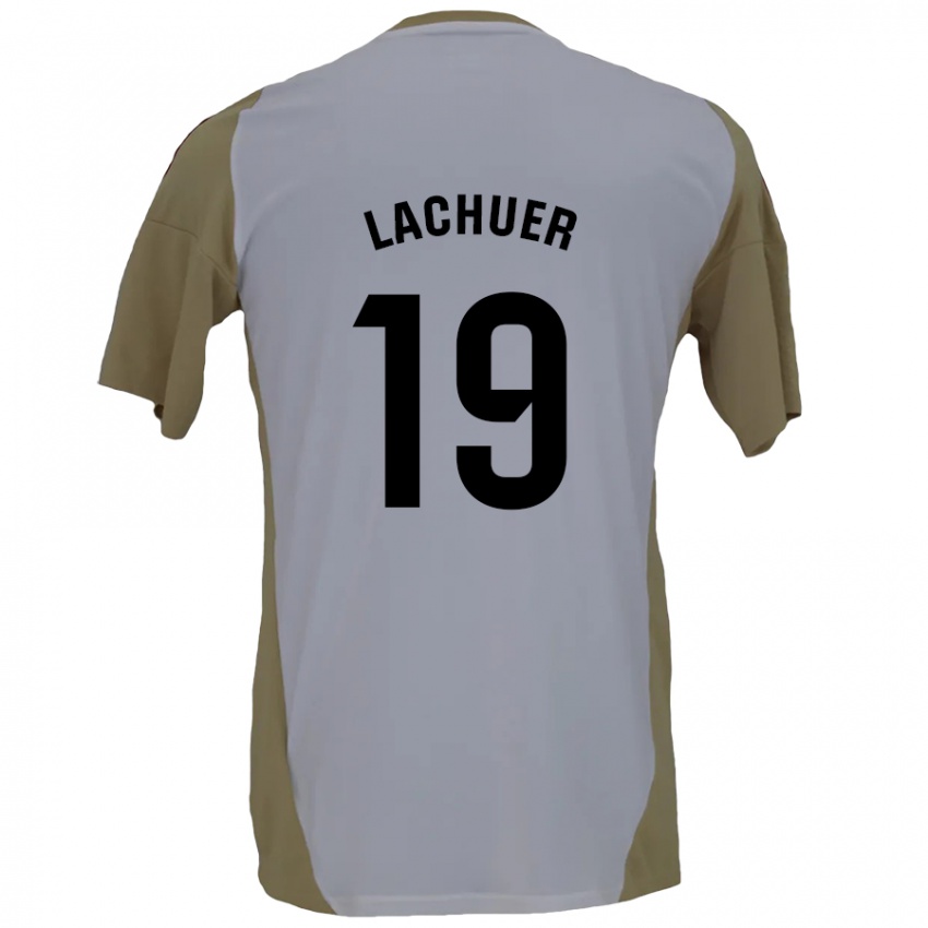 Kinderen Mathis Lachuer #19 Bruin Wit Uitshirt Uittenue 2024/25 T-Shirt België