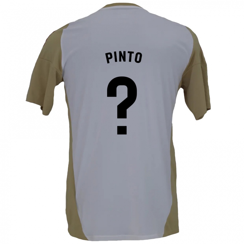 Kinderen Yidne Pinto #0 Bruin Wit Uitshirt Uittenue 2024/25 T-Shirt België