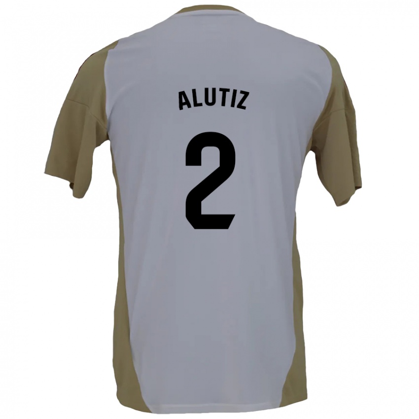 Kinderen Hodei Alutiz #2 Bruin Wit Uitshirt Uittenue 2024/25 T-Shirt België