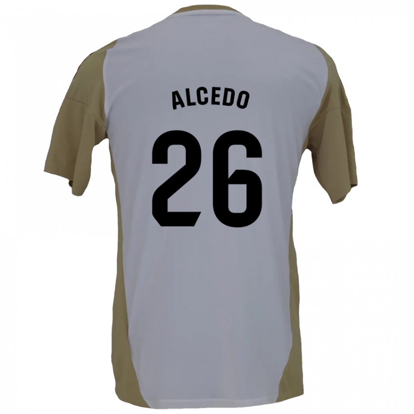 Kinderen Juan María Alcedo #26 Bruin Wit Uitshirt Uittenue 2024/25 T-Shirt België