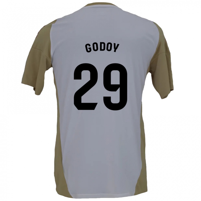 Kinderen Alan Godoy #29 Bruin Wit Uitshirt Uittenue 2024/25 T-Shirt België