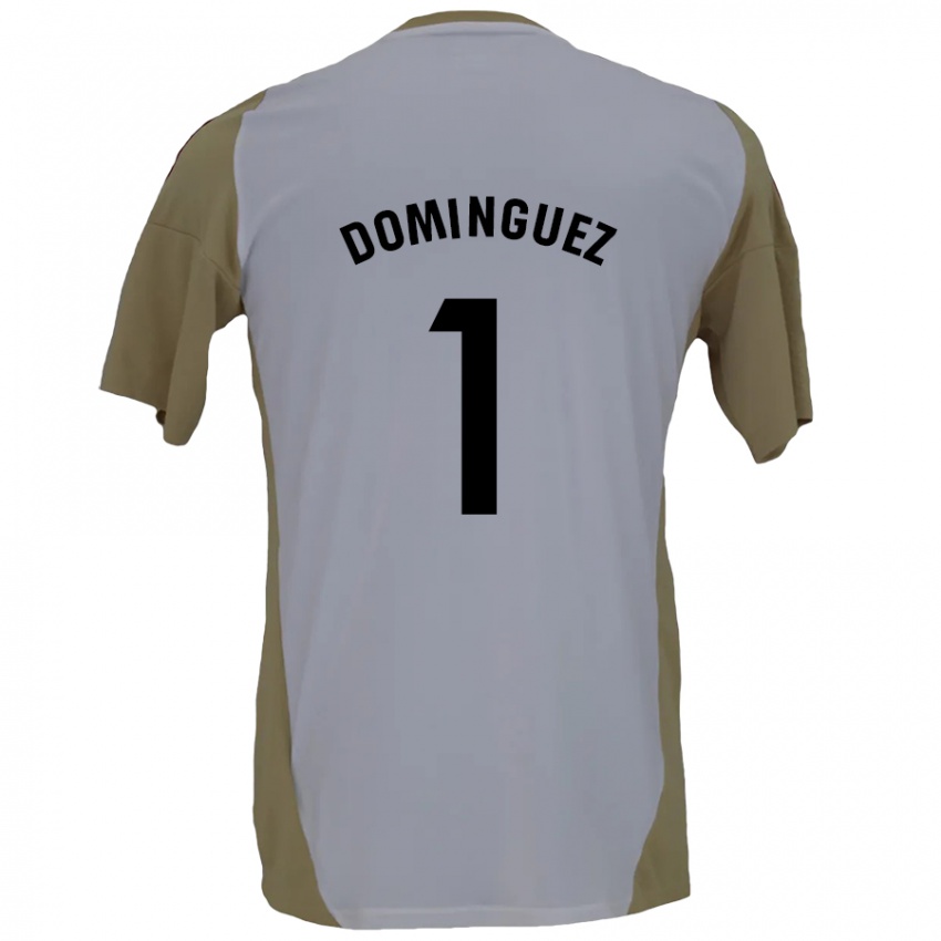 Kinder Iago Domínguez #1 Braunweiß Auswärtstrikot Trikot 2024/25 T-Shirt Belgien