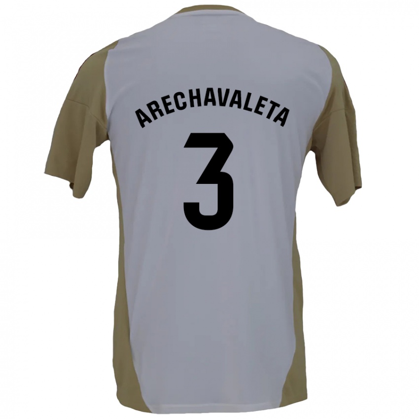 Kinder Jorge Arechavaleta #3 Braunweiß Auswärtstrikot Trikot 2024/25 T-Shirt Belgien