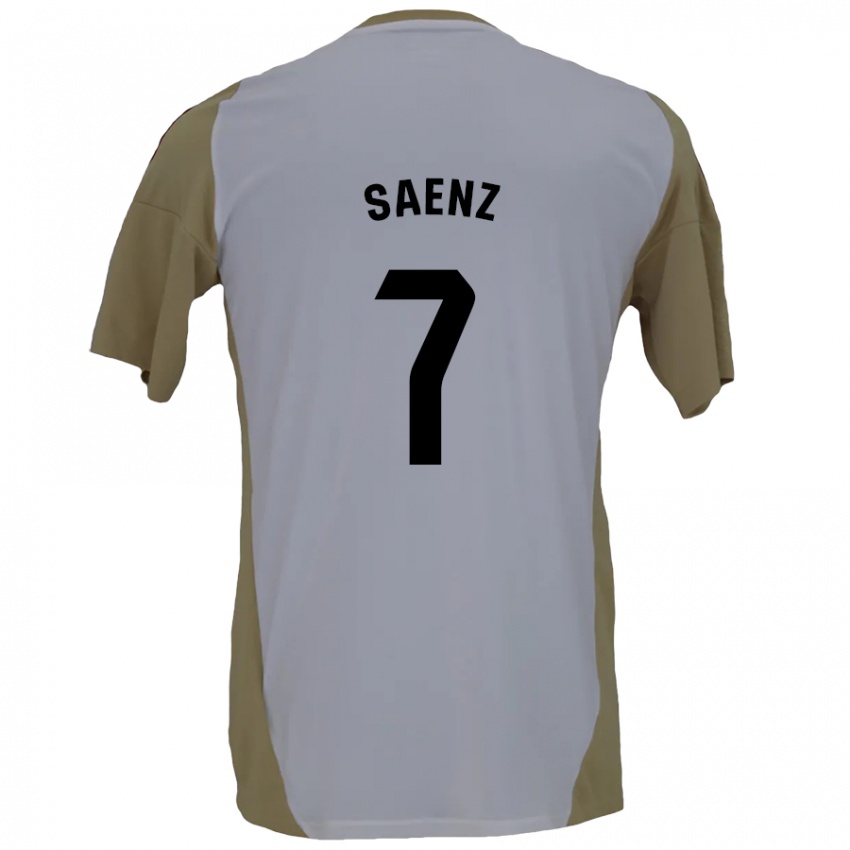 Kinderen Raúl Sáenz #7 Bruin Wit Uitshirt Uittenue 2024/25 T-Shirt België