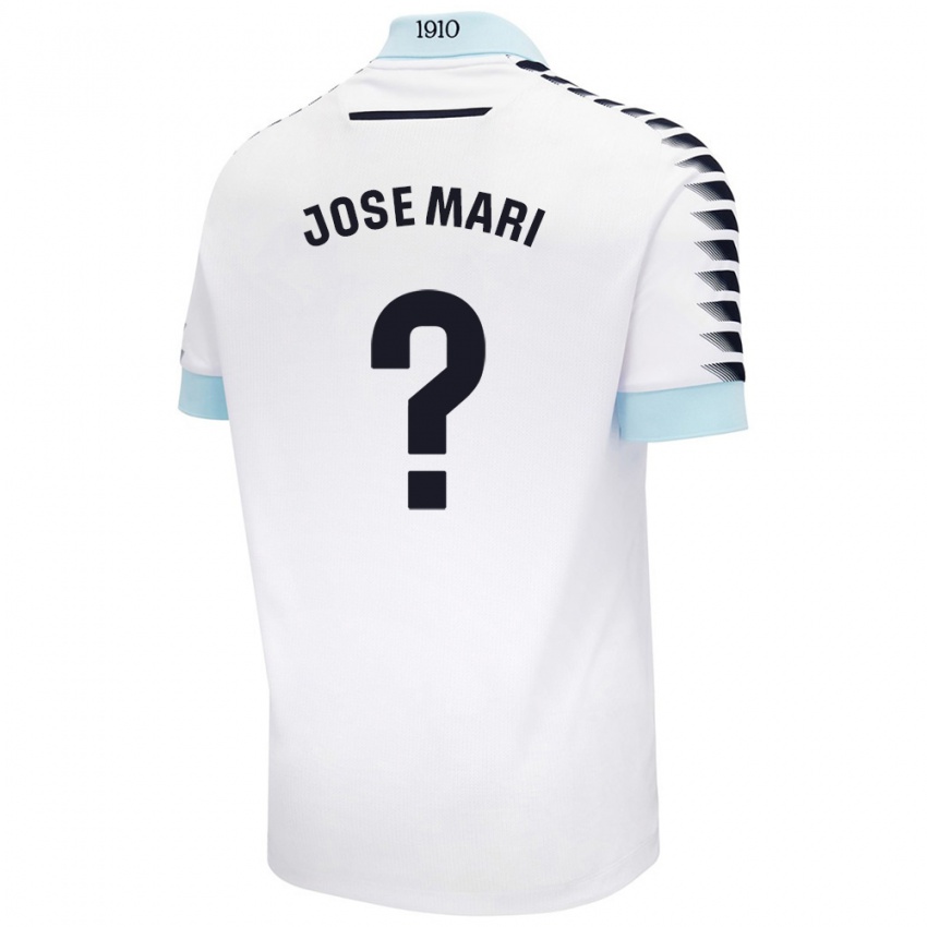 Enfant Maillot José Mari #0 Blanc Bleu Tenues Extérieur 2024/25 T-Shirt Belgique