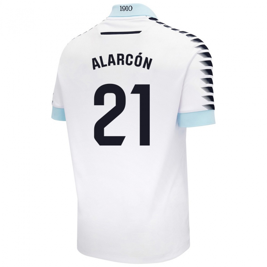 Kinderen Tomás Alarcón #21 Wit Blauw Uitshirt Uittenue 2024/25 T-Shirt België