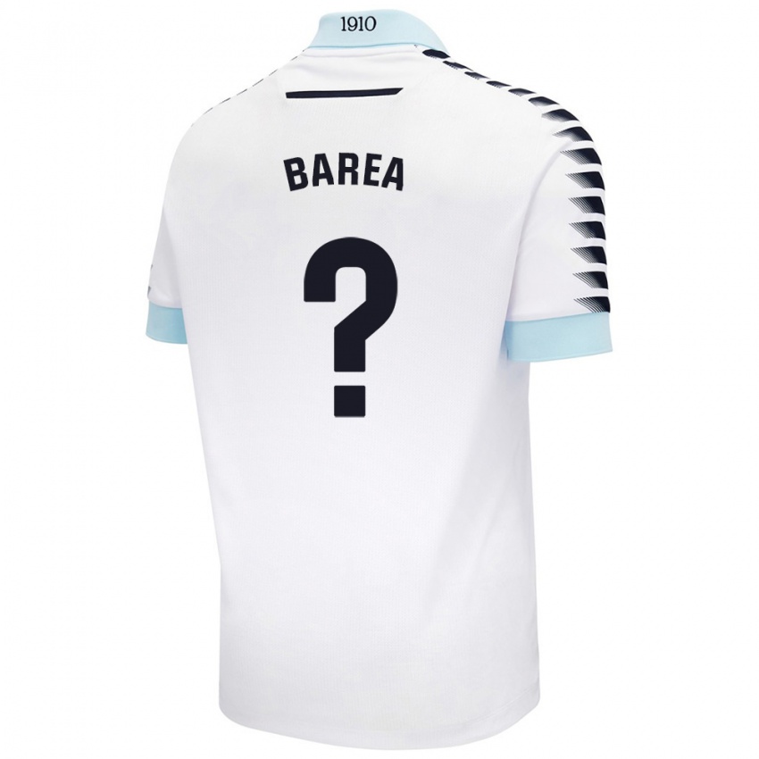 Kinderen Pablo Barea #0 Wit Blauw Uitshirt Uittenue 2024/25 T-Shirt België