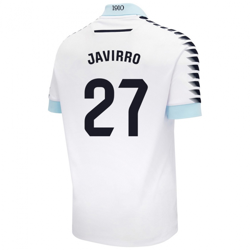 Kinderen Javirro #27 Wit Blauw Uitshirt Uittenue 2024/25 T-Shirt België