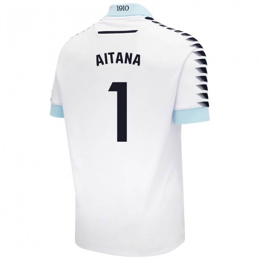 Kinderen Aitana #1 Wit Blauw Uitshirt Uittenue 2024/25 T-Shirt België