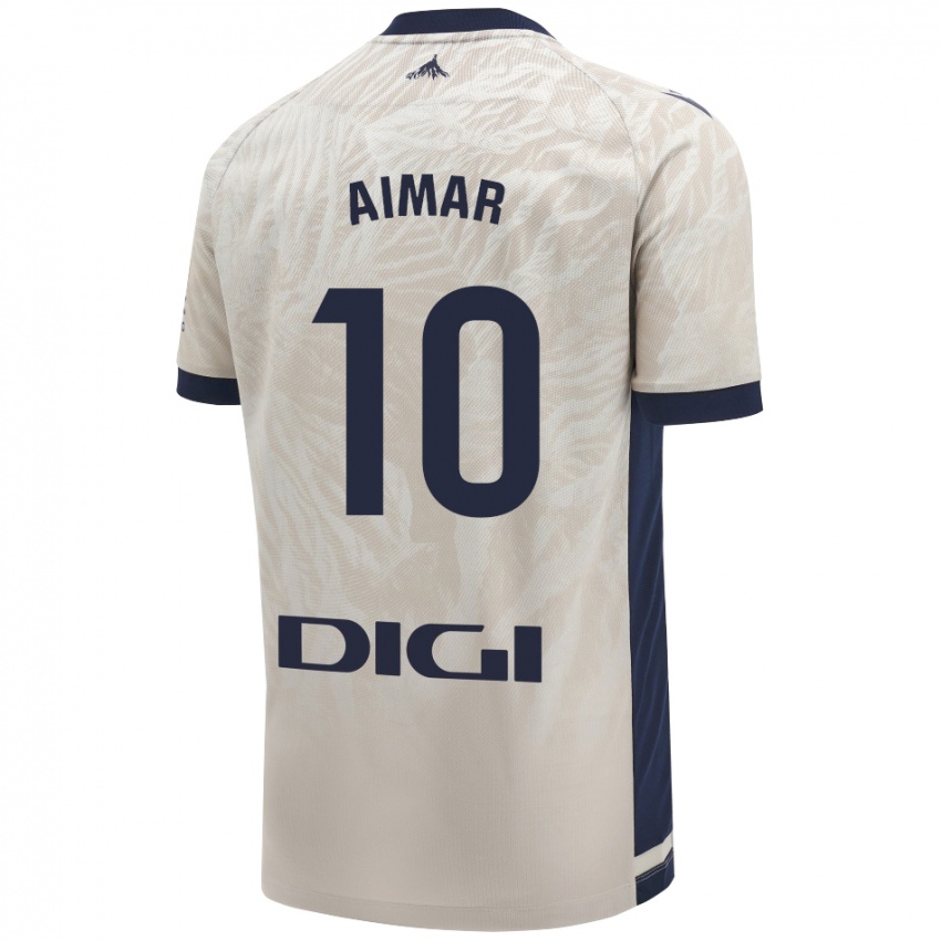 Kinderen Aimar Oroz #10 Lichtgrijs Uitshirt Uittenue 2024/25 T-Shirt België