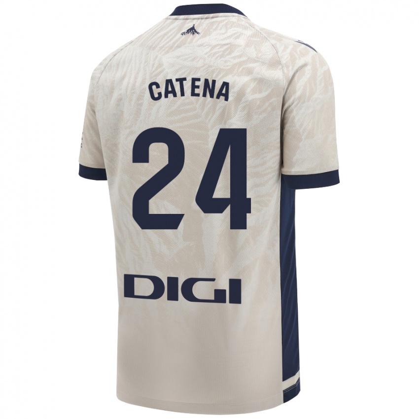 Kinderen Alejandro Catena #24 Lichtgrijs Uitshirt Uittenue 2024/25 T-Shirt België