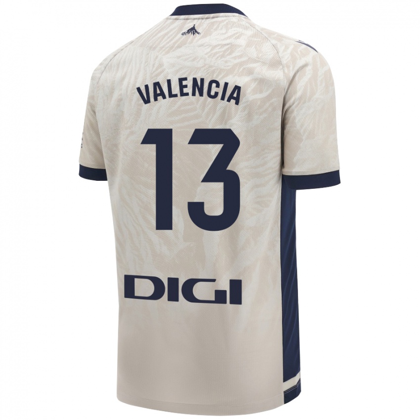 Kinderen Pablo Valencia #13 Lichtgrijs Uitshirt Uittenue 2024/25 T-Shirt België