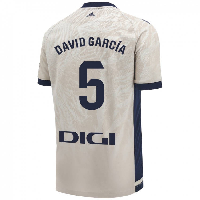 Kinderen David García #5 Lichtgrijs Uitshirt Uittenue 2024/25 T-Shirt België