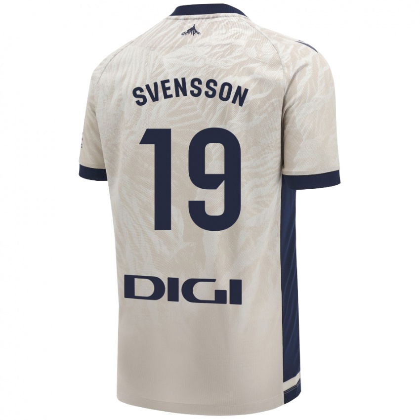 Kinderen Max Svensson #19 Lichtgrijs Uitshirt Uittenue 2024/25 T-Shirt België