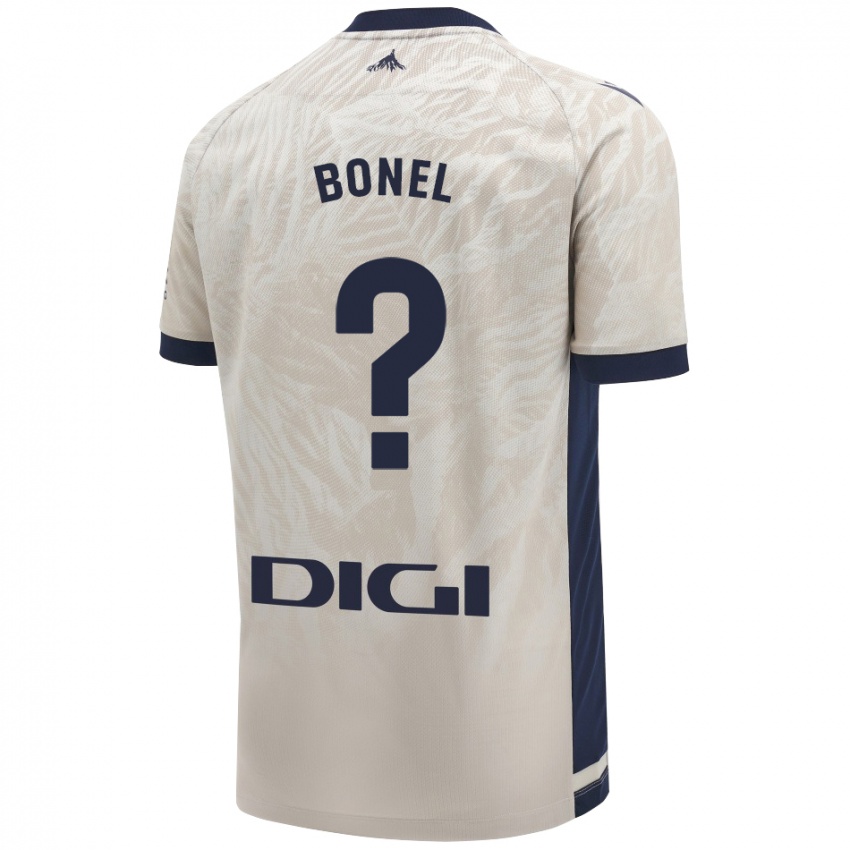 Kinderen Aimar Bonel #0 Lichtgrijs Uitshirt Uittenue 2024/25 T-Shirt België