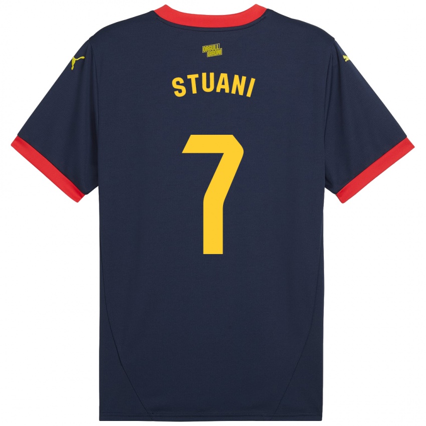 Kinderen Cristhian Stuani #7 Marineblauw Uitshirt Uittenue 2024/25 T-Shirt België