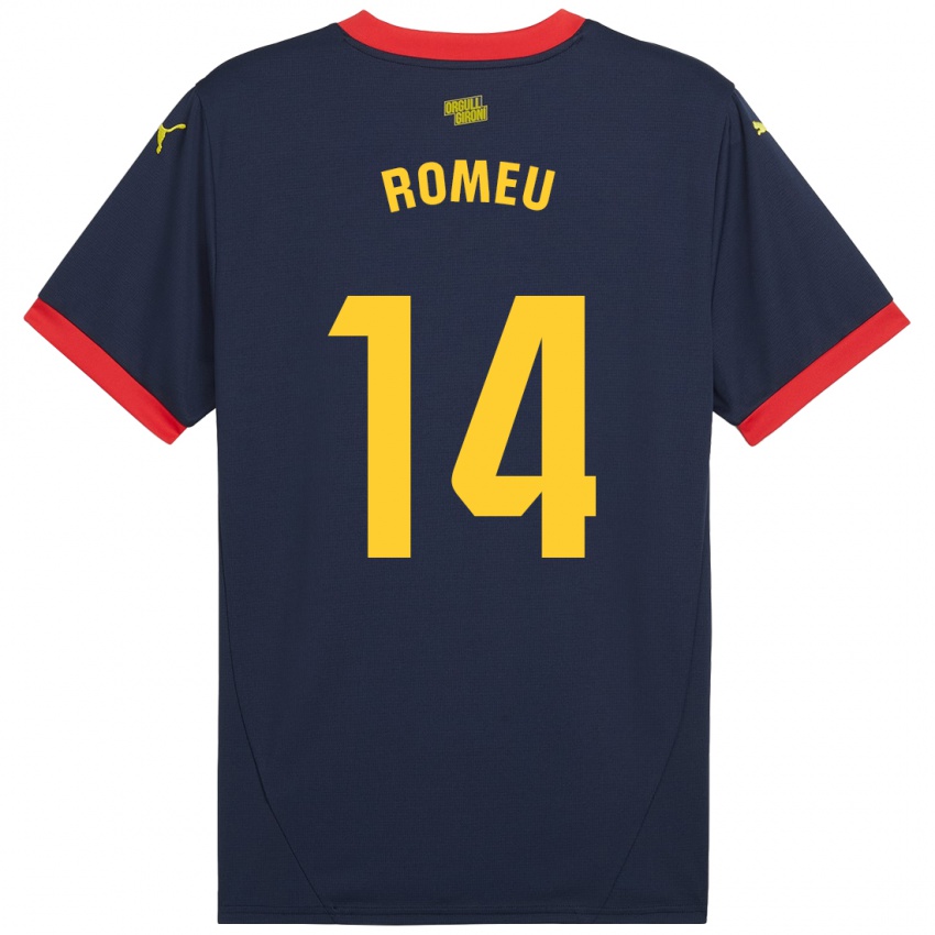 Kinder Oriol Romeu #14 Marinerot Auswärtstrikot Trikot 2024/25 T-Shirt Belgien