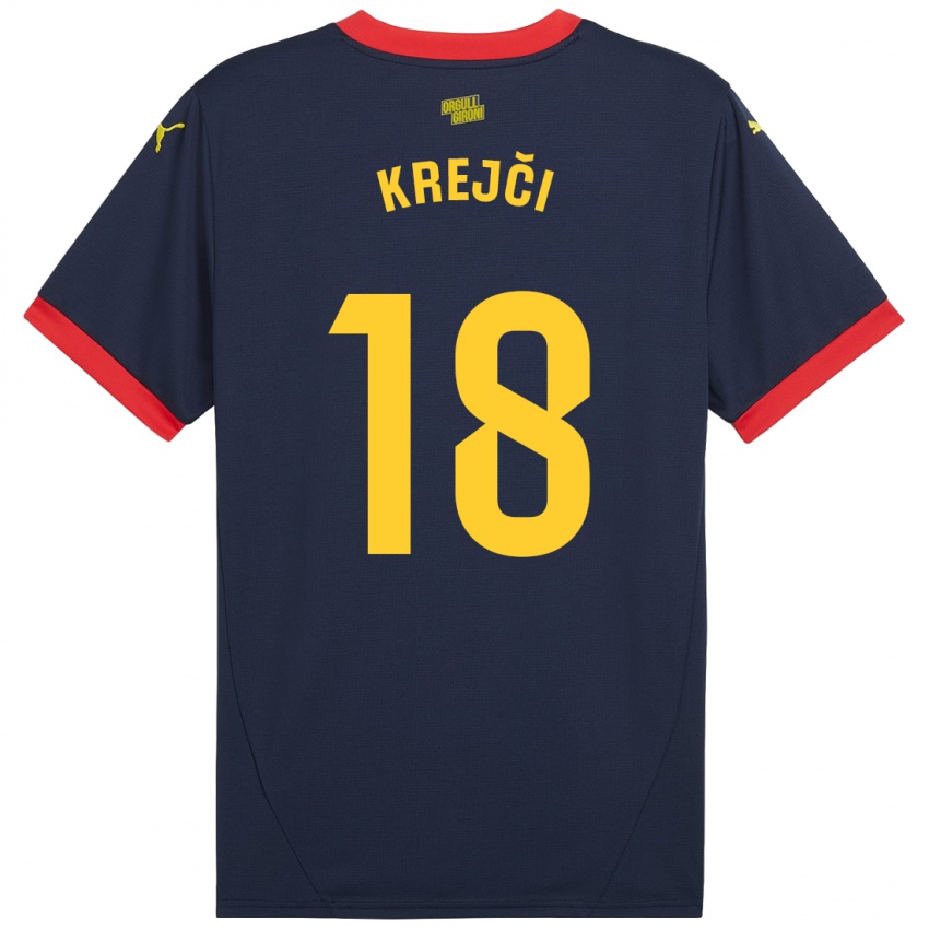 Kinderen Ladislav Krejci #18 Marineblauw Uitshirt Uittenue 2024/25 T-Shirt België