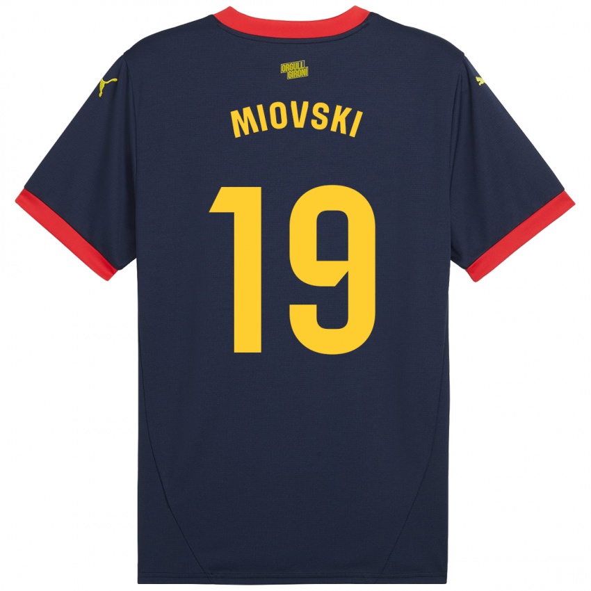 Enfant Maillot Bojan Miovski #19 Bleu Marine Rouge Tenues Extérieur 2024/25 T-Shirt Belgique