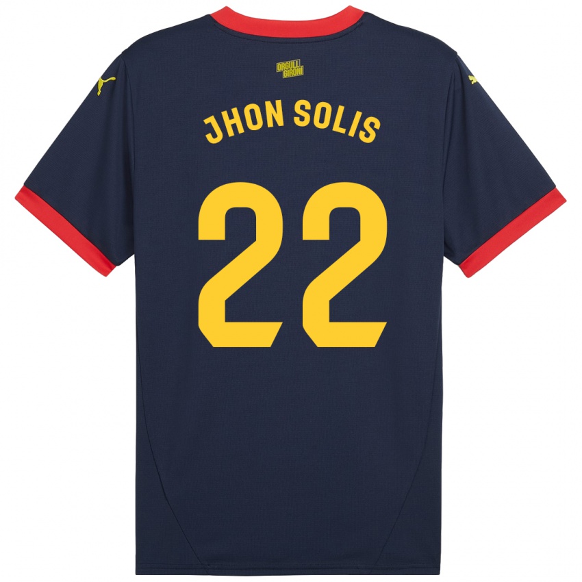 Enfant Maillot Jhon Solís #22 Bleu Marine Rouge Tenues Extérieur 2024/25 T-Shirt Belgique