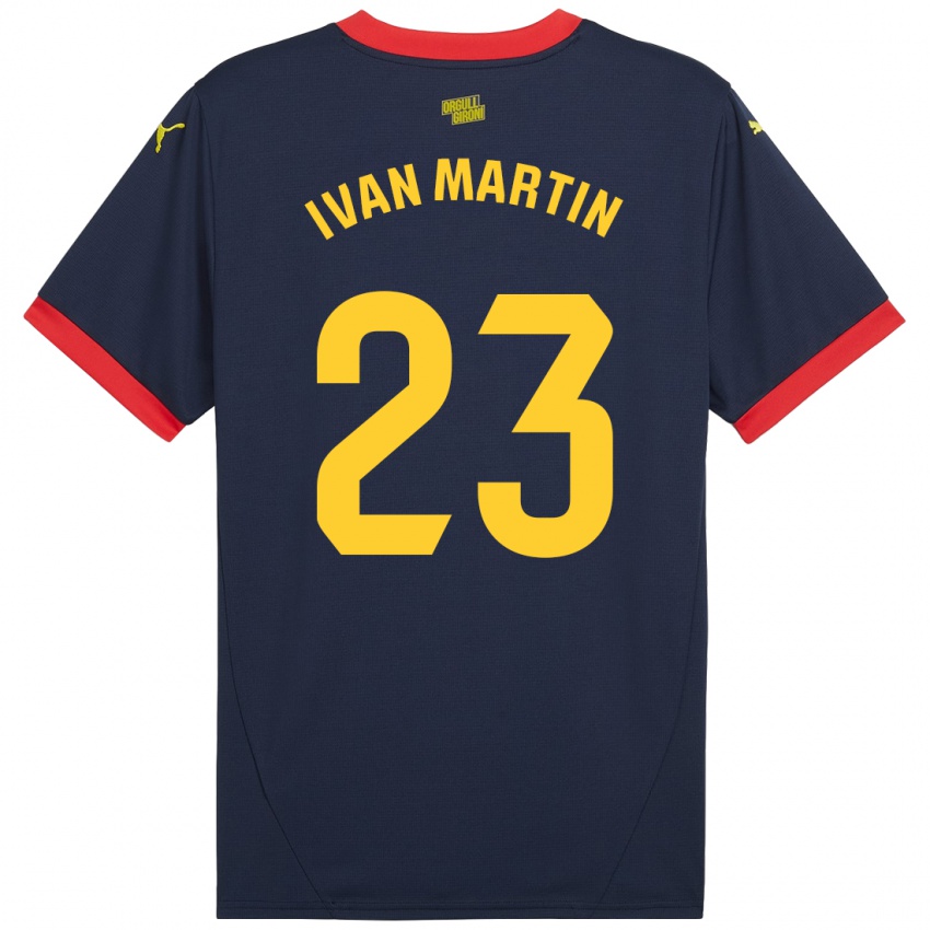 Enfant Maillot Iván Martín #23 Bleu Marine Rouge Tenues Extérieur 2024/25 T-Shirt Belgique