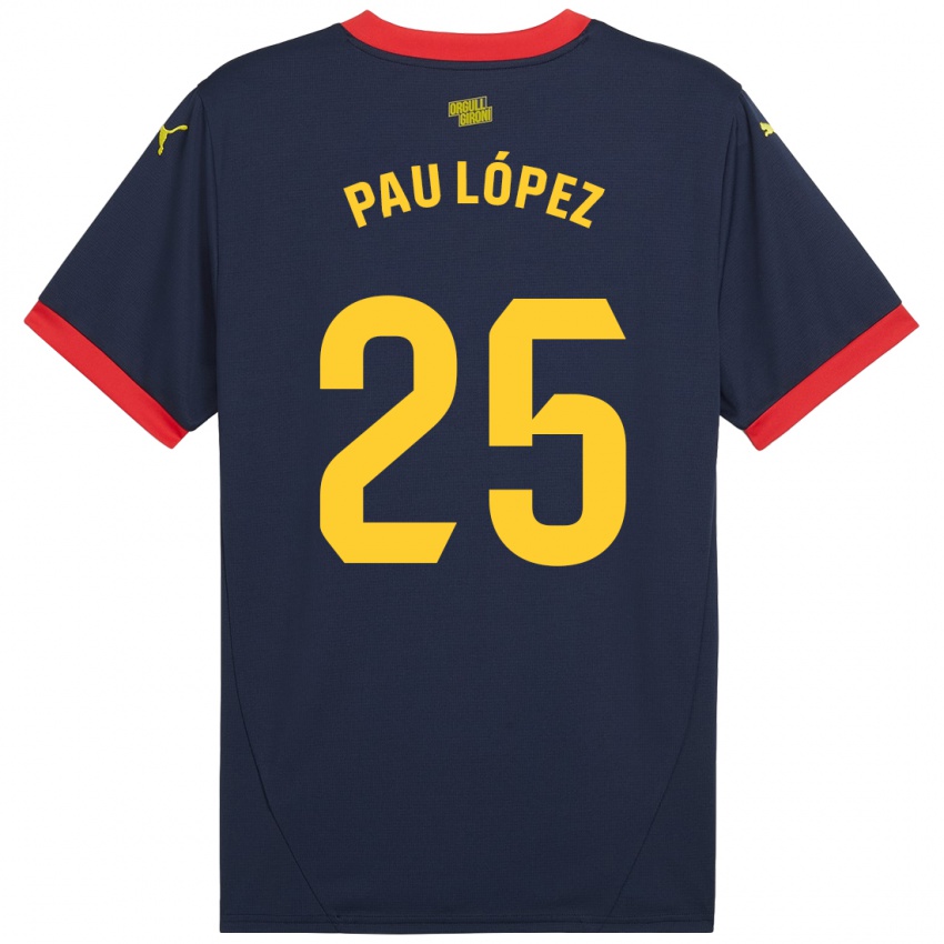 Kinderen Pau Lopez #25 Marineblauw Uitshirt Uittenue 2024/25 T-Shirt België