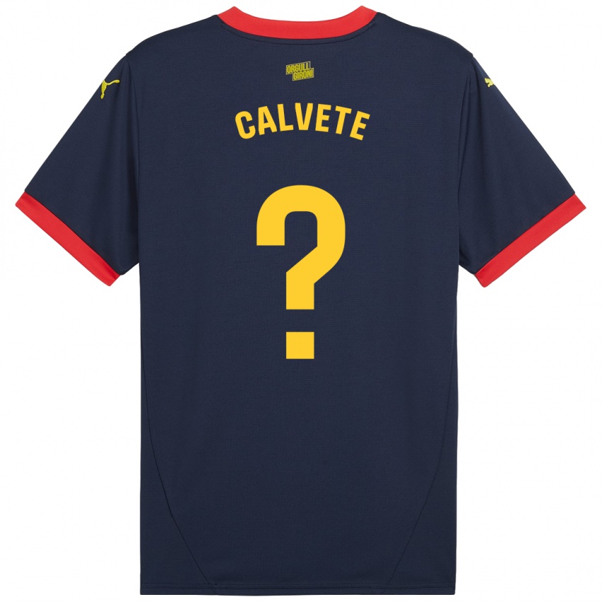 Kinderen Pablo Calvete #0 Marineblauw Uitshirt Uittenue 2024/25 T-Shirt België