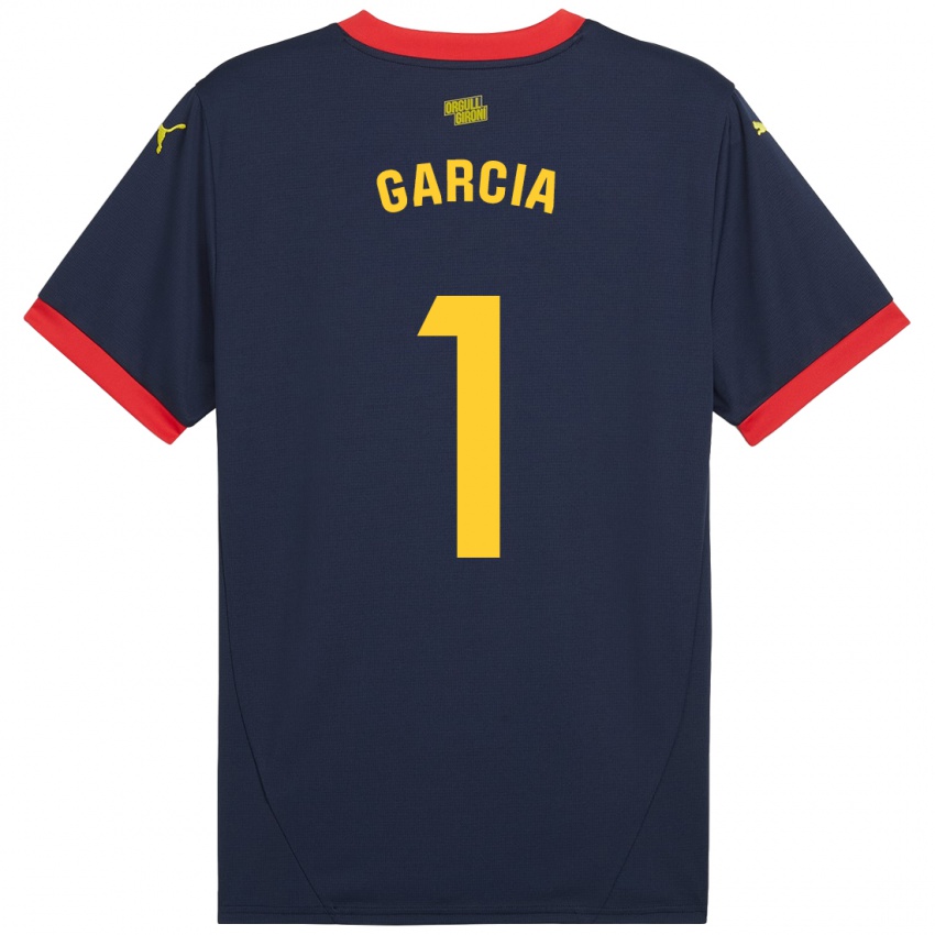 Kinder Lucas García #1 Marinerot Auswärtstrikot Trikot 2024/25 T-Shirt Belgien