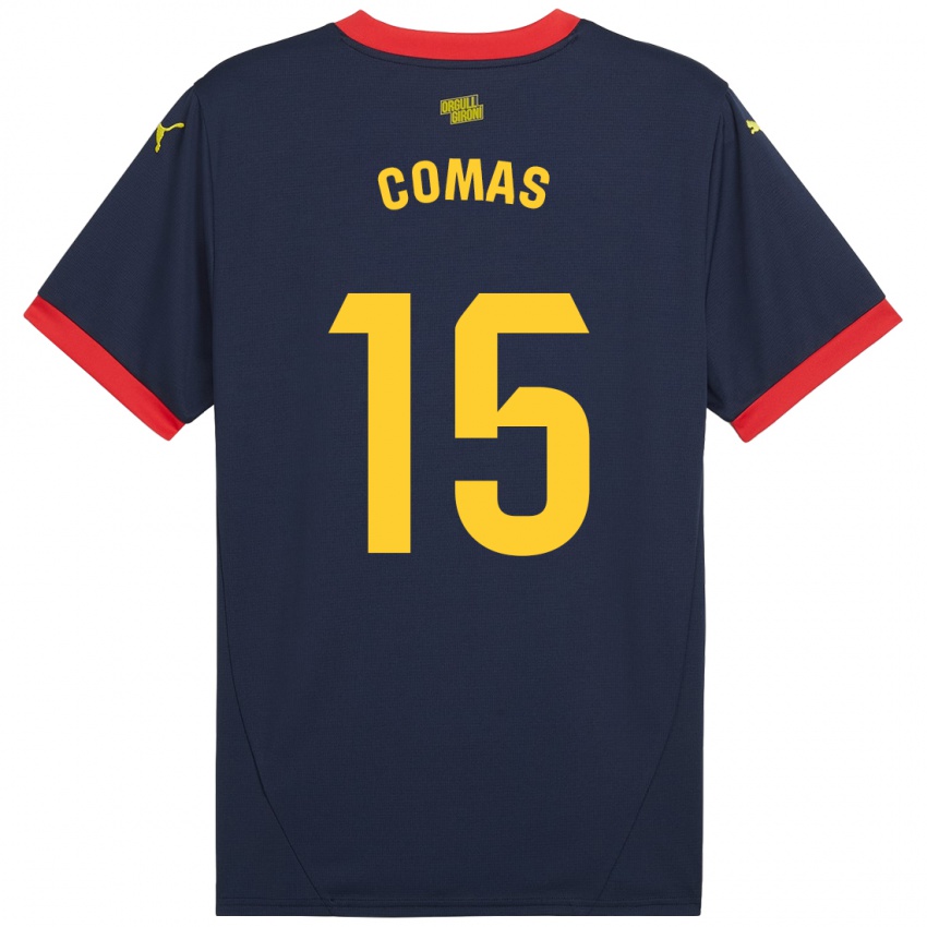 Kinder Oriol Comas #15 Marinerot Auswärtstrikot Trikot 2024/25 T-Shirt Belgien