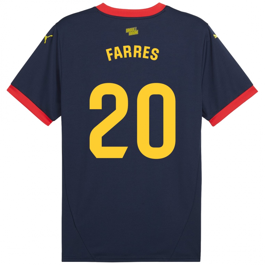 Enfant Maillot Biel Farrés #20 Bleu Marine Rouge Tenues Extérieur 2024/25 T-Shirt Belgique