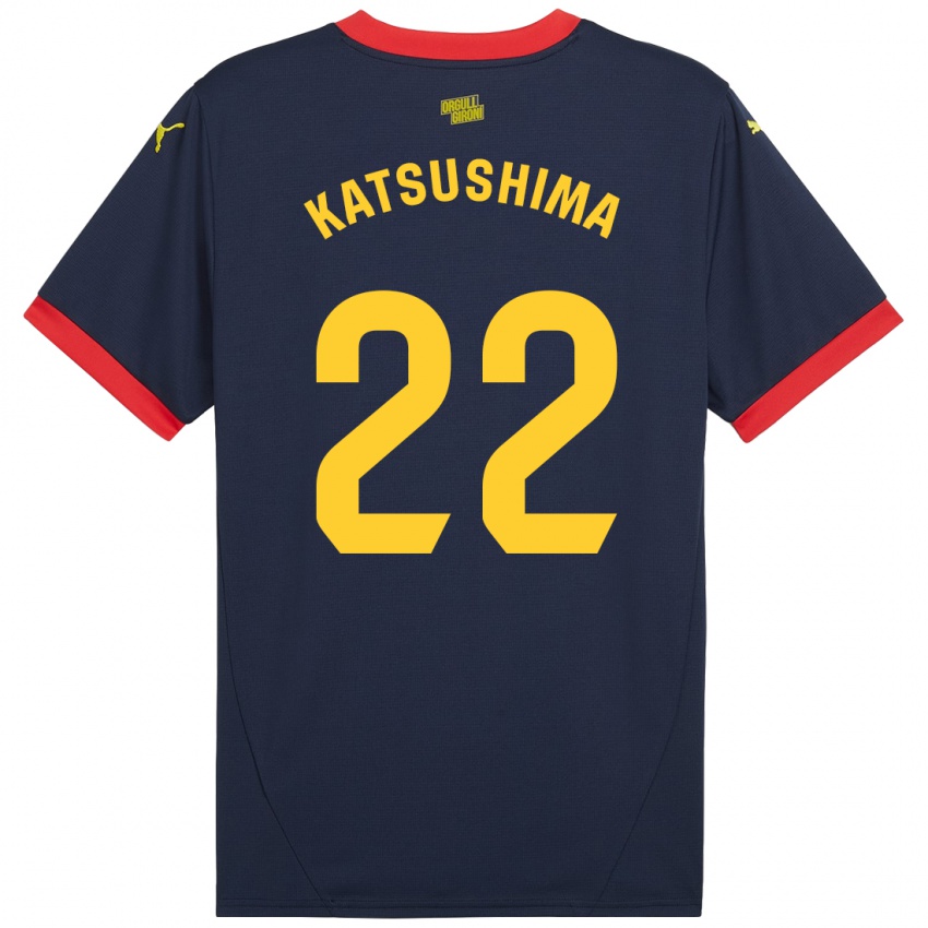 Kinder Shinnosuke Katsushima #22 Marinerot Auswärtstrikot Trikot 2024/25 T-Shirt Belgien