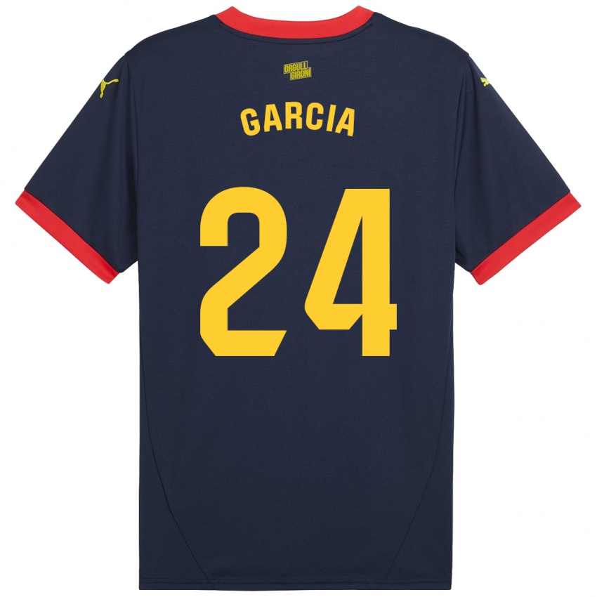 Kinder Borja García #24 Marinerot Auswärtstrikot Trikot 2024/25 T-Shirt Belgien