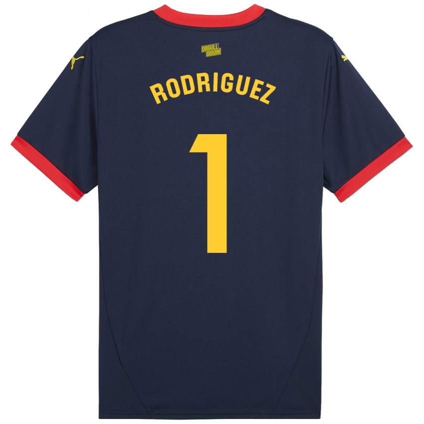 Kinder Maria Rodríguez #1 Marinerot Auswärtstrikot Trikot 2024/25 T-Shirt Belgien