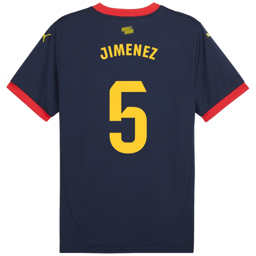 Kinder Ángela Jiménez #5 Marinerot Auswärtstrikot Trikot 2024/25 T-Shirt Belgien