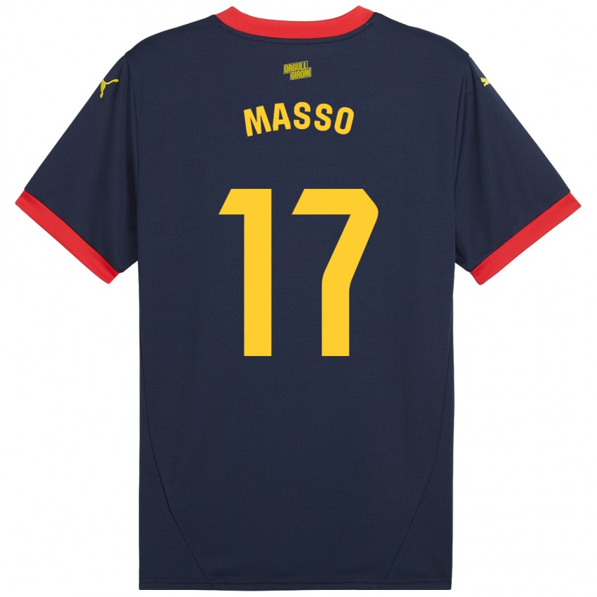 Kinder Ainoa Massó #17 Marinerot Auswärtstrikot Trikot 2024/25 T-Shirt Belgien