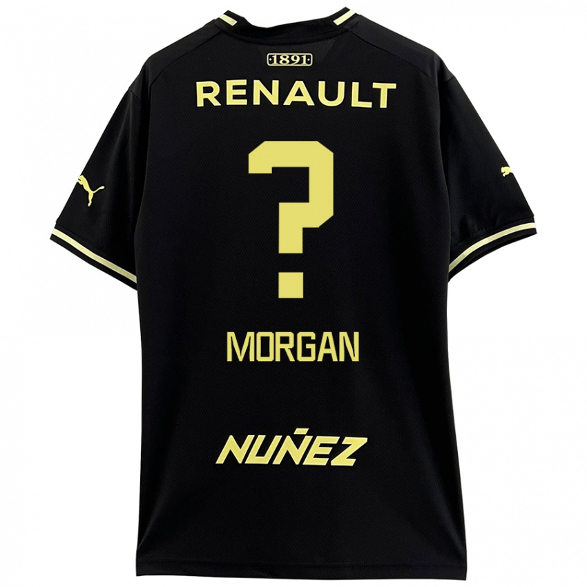 Enfant Maillot Kevin Morgan #0 Noir Jaune Tenues Extérieur 2024/25 T-Shirt Belgique