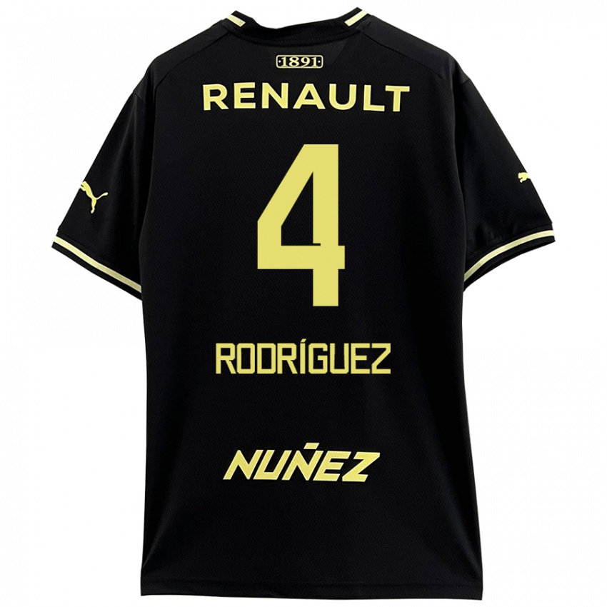 Enfant Maillot Guzmán Rodríguez #4 Noir Jaune Tenues Extérieur 2024/25 T-Shirt Belgique