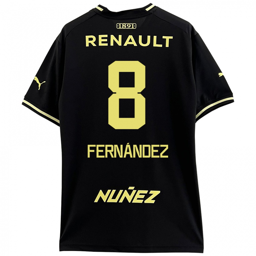 Enfant Maillot Leonardo Fernández #8 Noir Jaune Tenues Extérieur 2024/25 T-Shirt Belgique