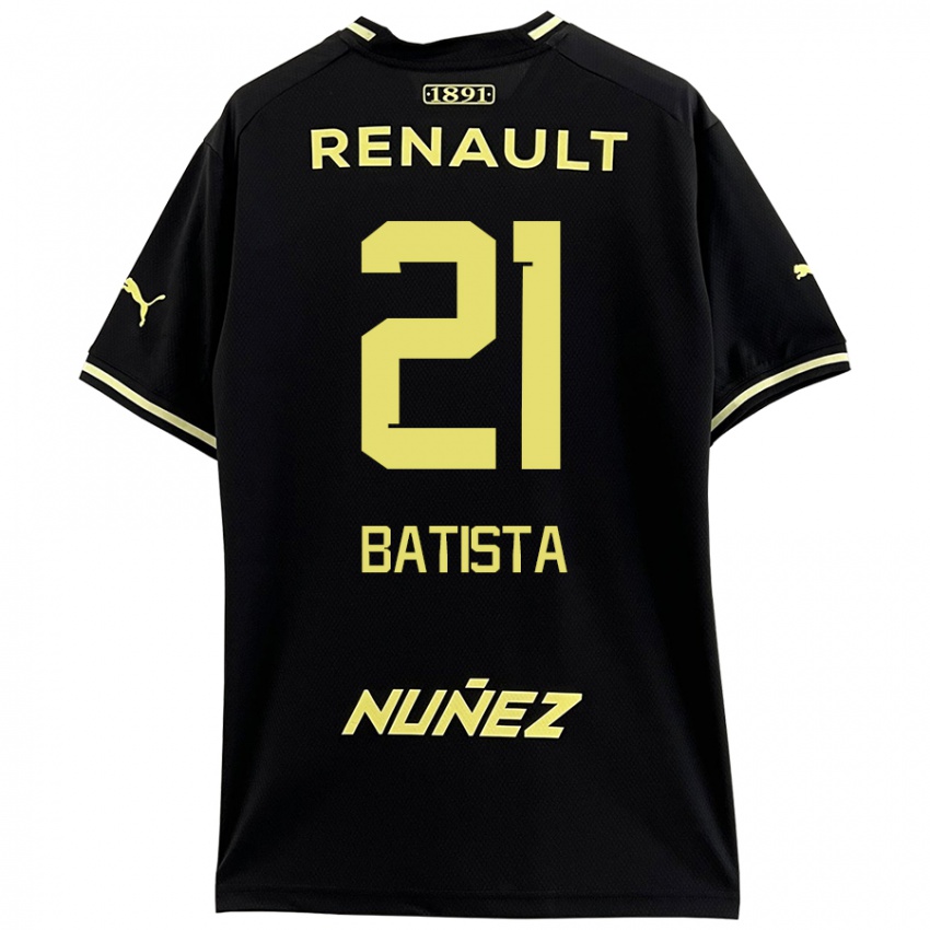 Kinderen Facundo Batista #21 Zwart Geel Uitshirt Uittenue 2024/25 T-Shirt België