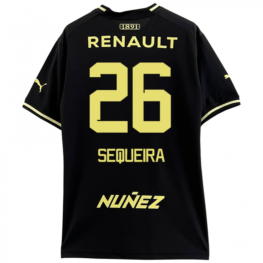 Kinderen Leonardo Sequeira #26 Zwart Geel Uitshirt Uittenue 2024/25 T-Shirt België