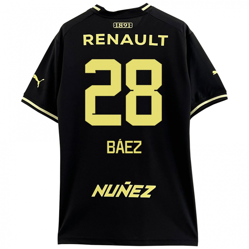 Kinderen Jaime Báez #28 Zwart Geel Uitshirt Uittenue 2024/25 T-Shirt België