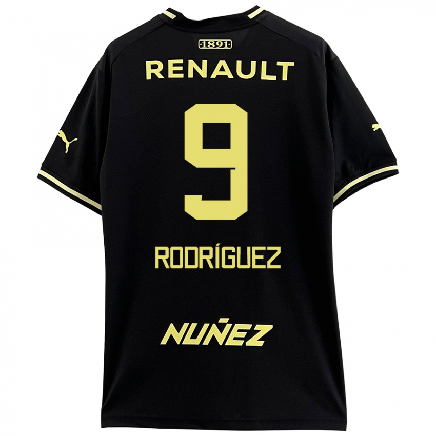 Enfant Maillot Agustín Rodríguez #9 Noir Jaune Tenues Extérieur 2024/25 T-Shirt Belgique