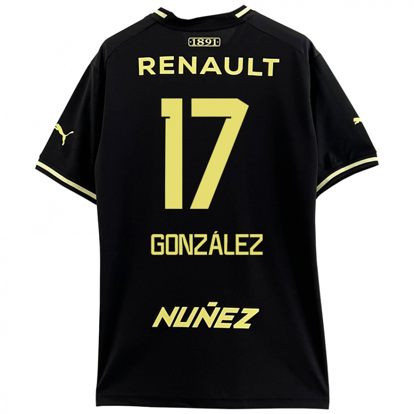 Kinderen Luciano González #17 Zwart Geel Uitshirt Uittenue 2024/25 T-Shirt België