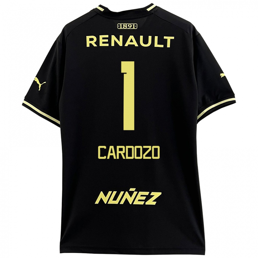 Enfant Maillot Thiago Cardozo #1 Noir Jaune Tenues Extérieur 2024/25 T-Shirt Belgique