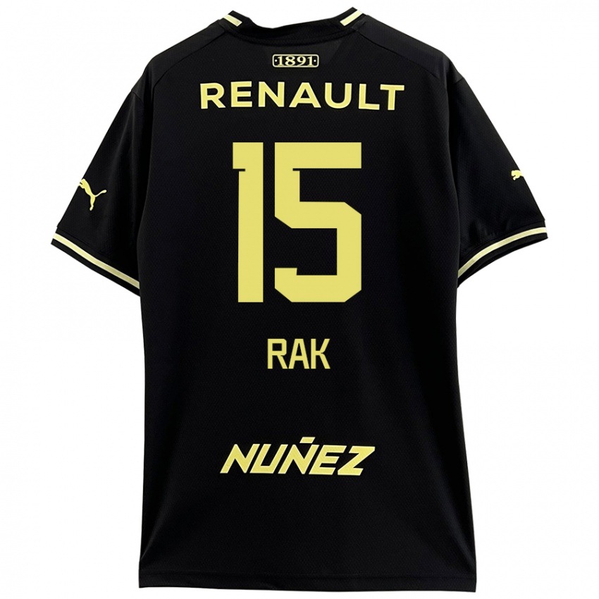 Enfant Maillot Yonatthan Rak #15 Noir Jaune Tenues Extérieur 2024/25 T-Shirt Belgique